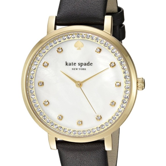 kate spade Accessories - ♠️Kate Spade Monterey Black Leather Strap Watch♠️